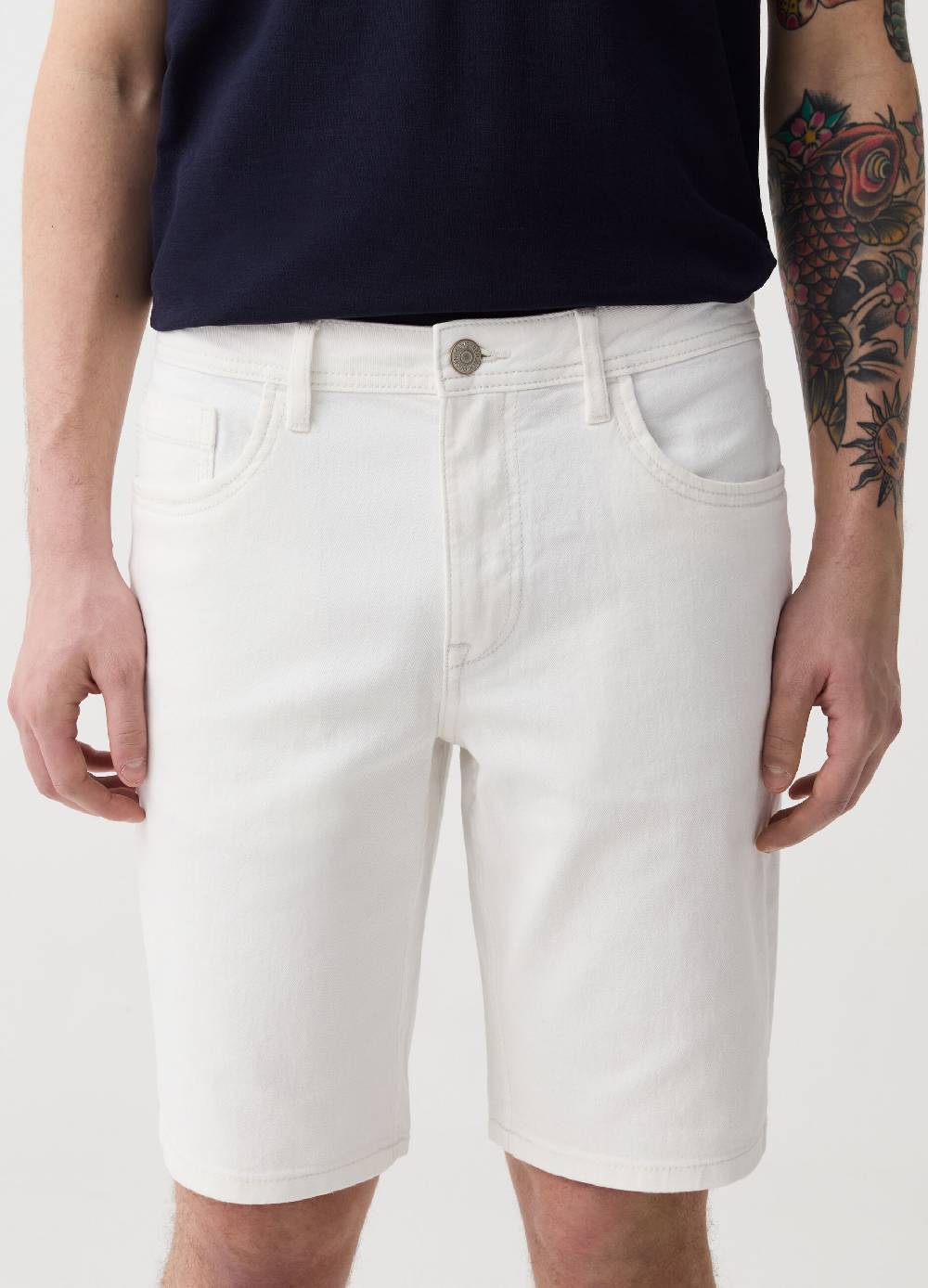 Ovs Bermuda Regular Fit In Denim Tinta Unita