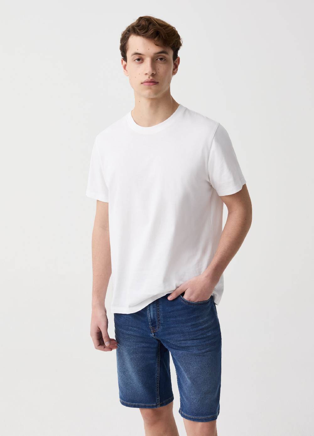 Ovs Bermuda slim fit in denim cinque tasche