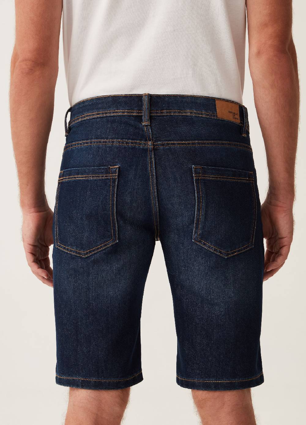 Ovs Bermuda Slim Fit In Denim Cinque Tasche