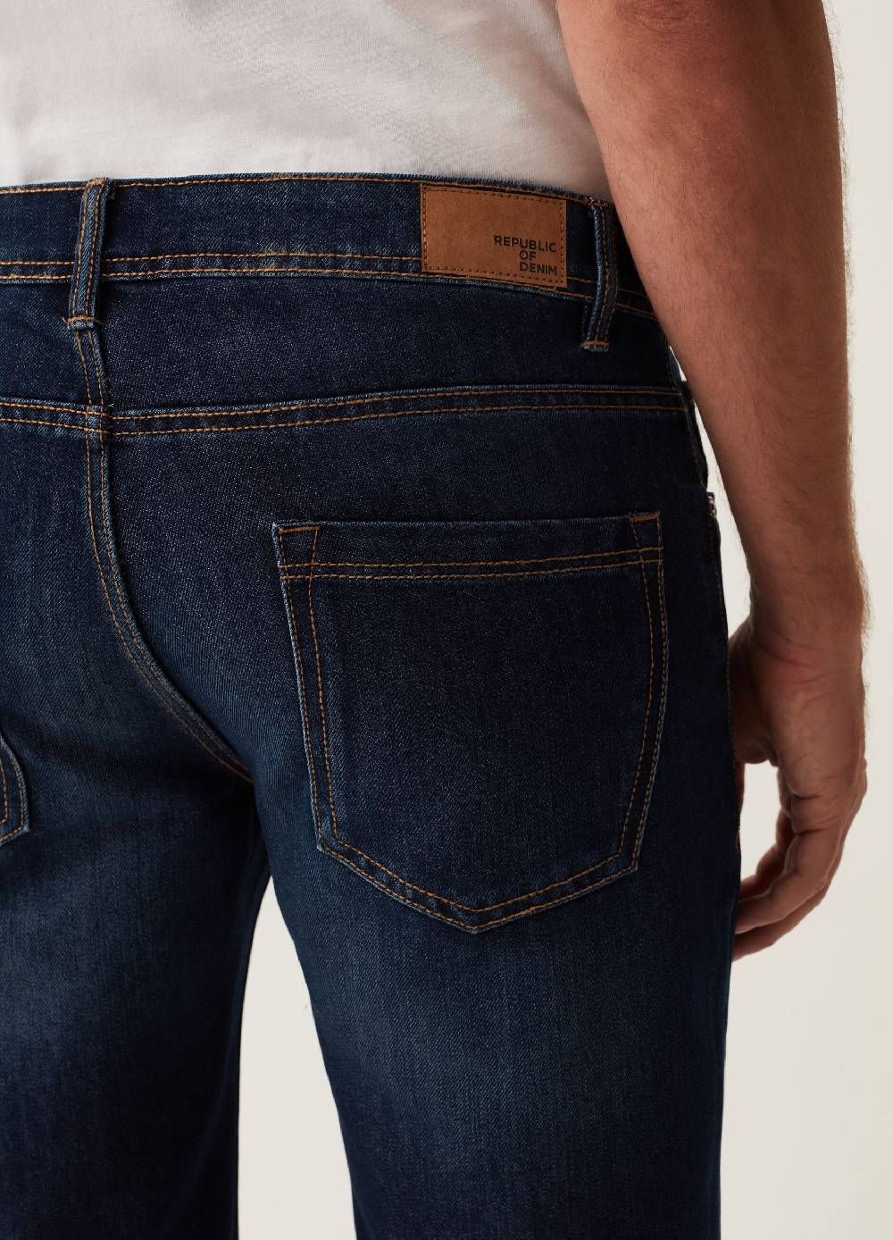 Ovs Bermuda Slim Fit In Denim Cinque Tasche
