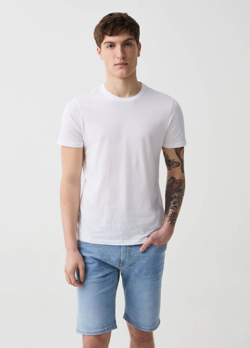 Ovs Bermuda slim fit in denim cinque tasche