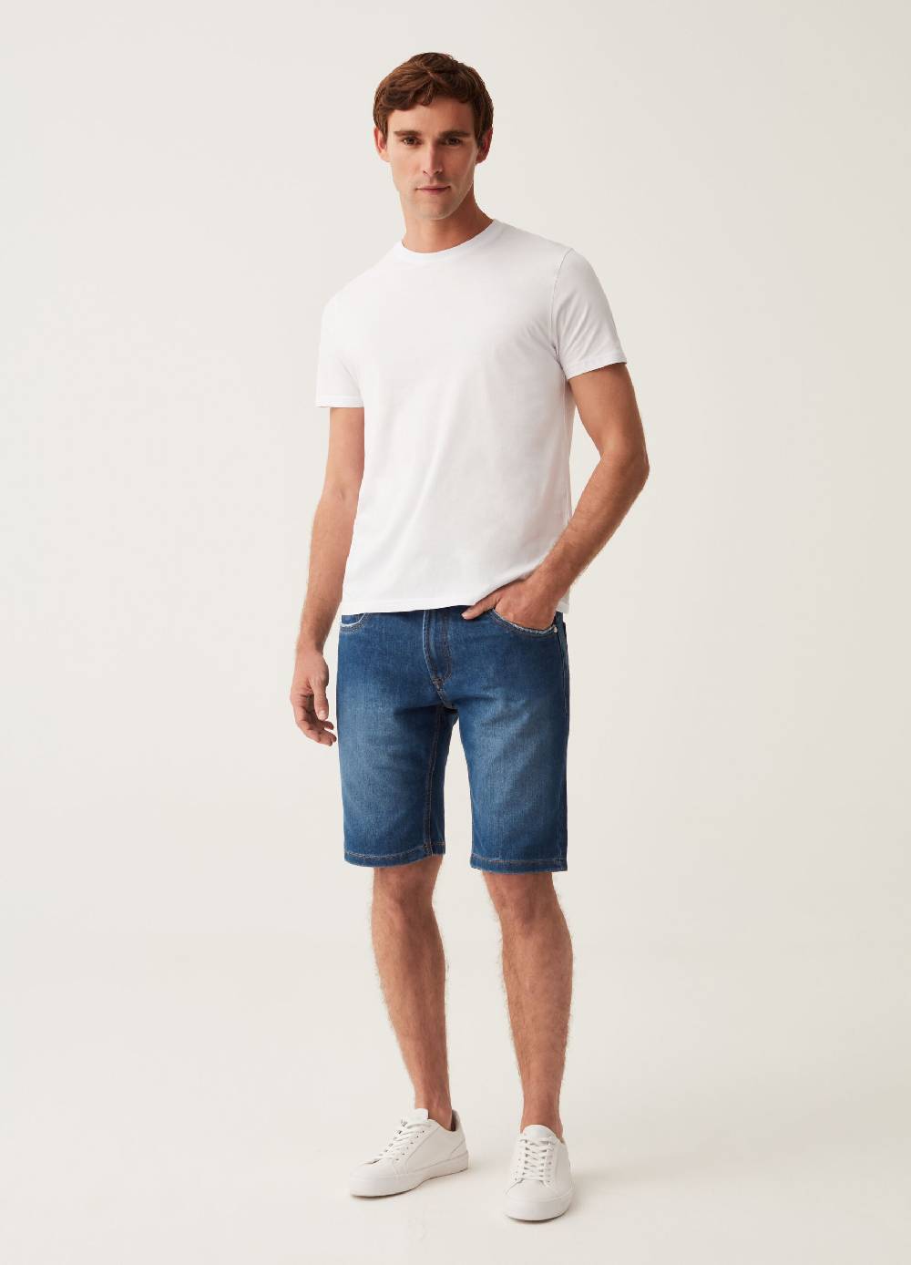 Ovs Bermuda slim fit in denim cinque tasche