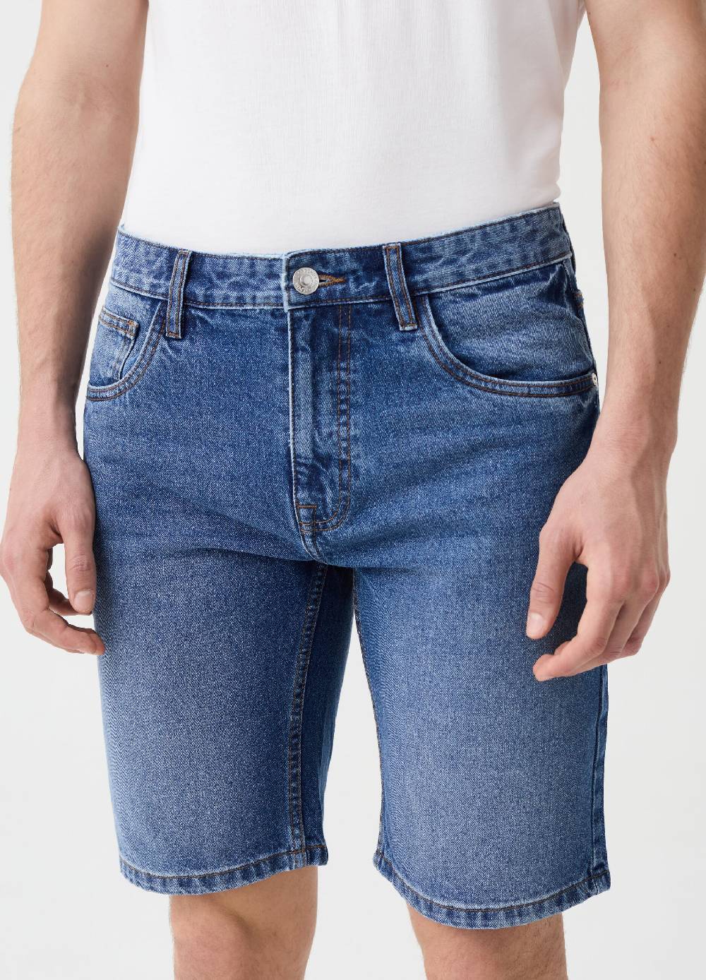 Ovs Bermuda Slim Fit In Denim