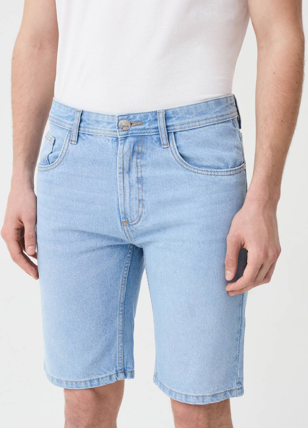 Ovs Bermuda Slim Fit In Denim