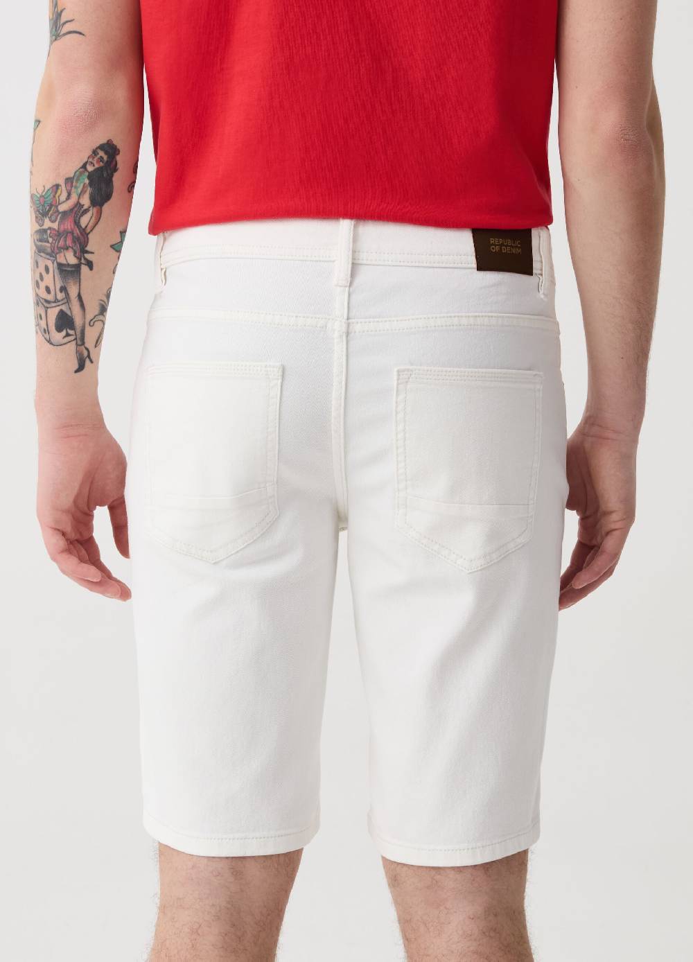 Ovs Bermuda Slim Fit In Denim Tinta Unita