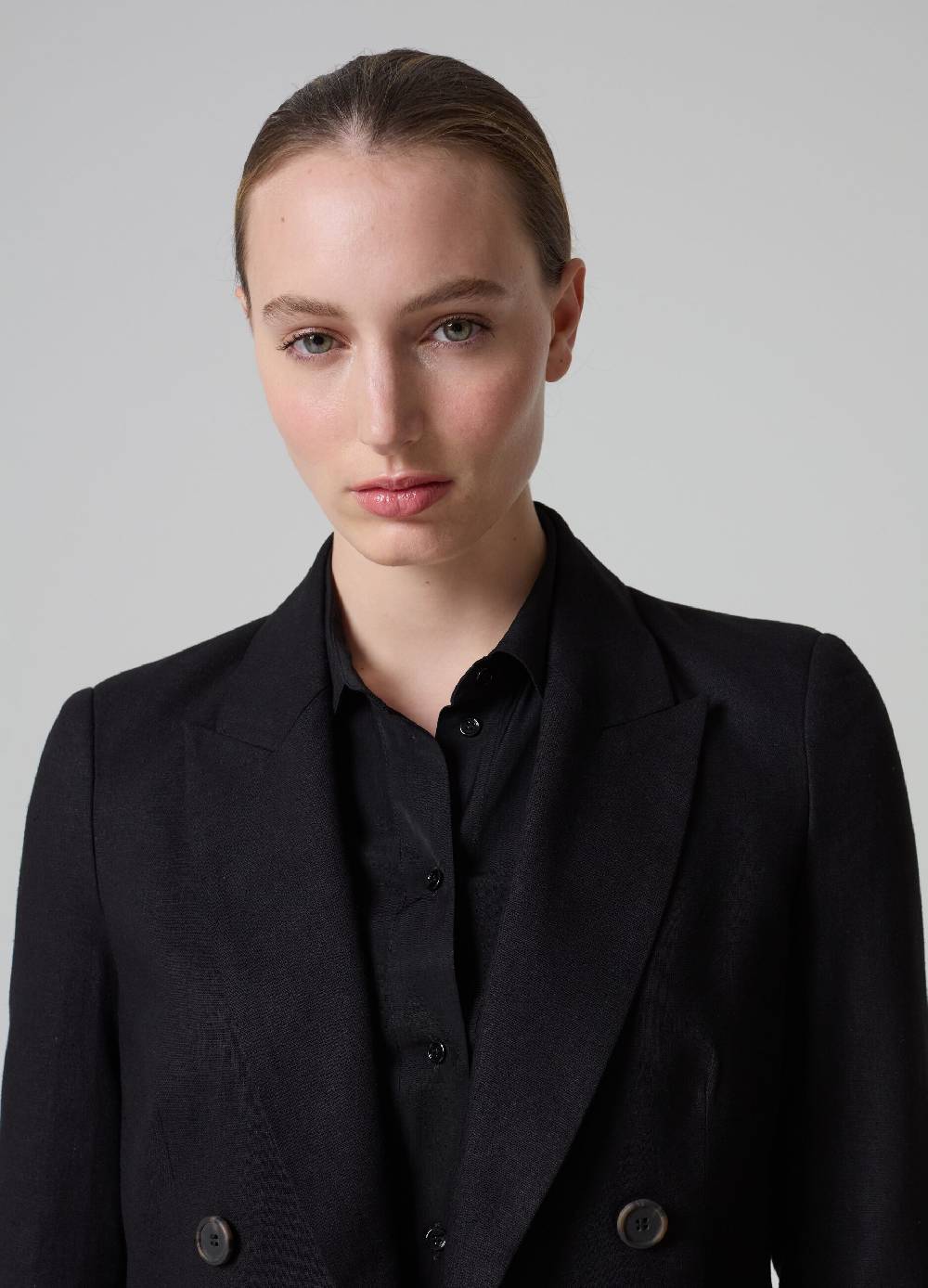 Ovs Blazer Doppiopetto In Lino E Viscosa PIOMBO