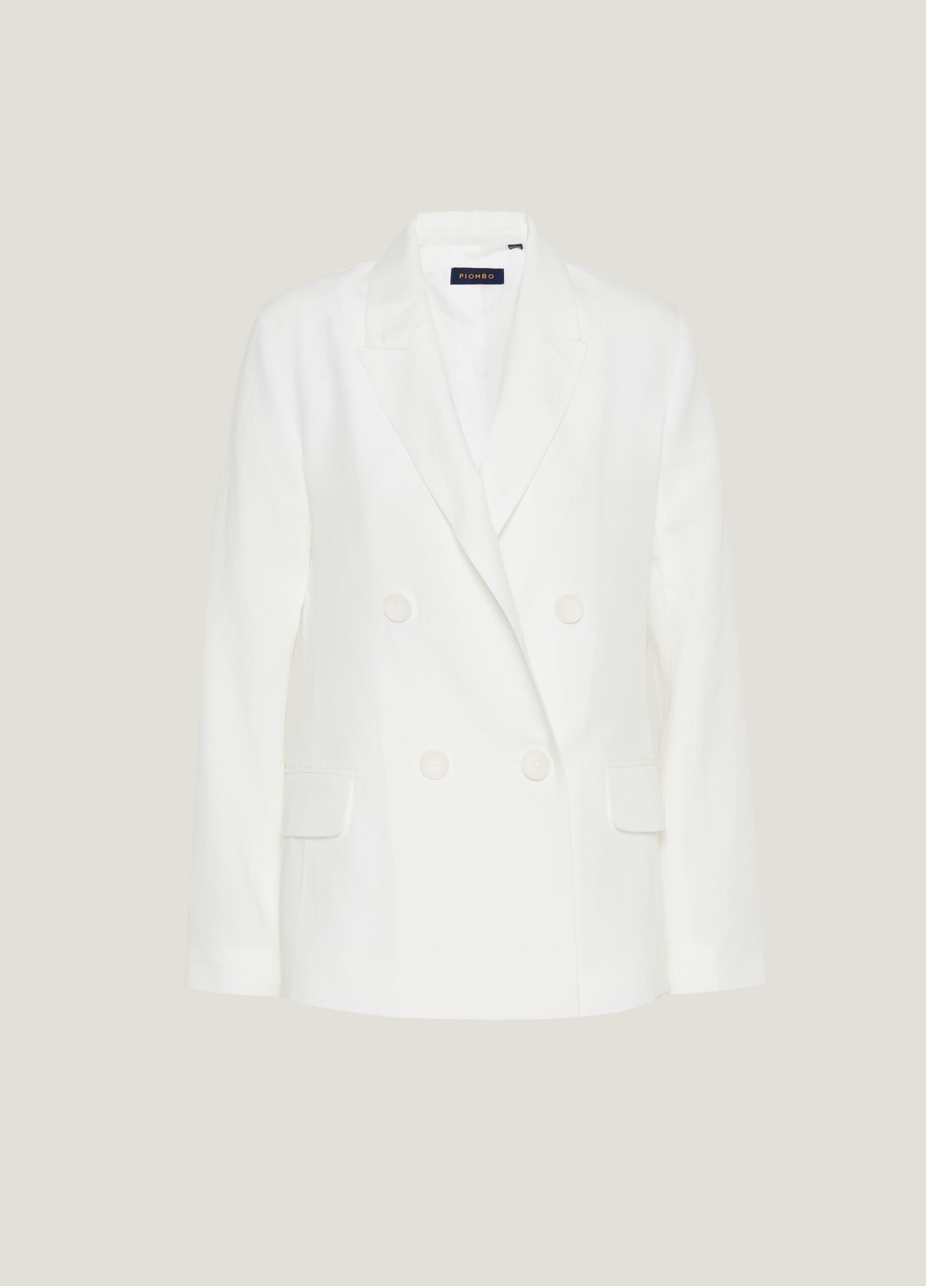 Ovs Blazer Doppiopetto In Lyocell E Lino