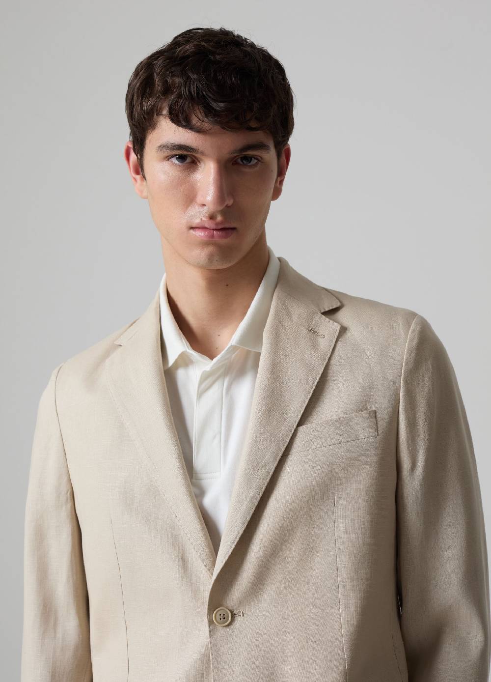 Ovs Blazer In Puro Lino PIOMBO
