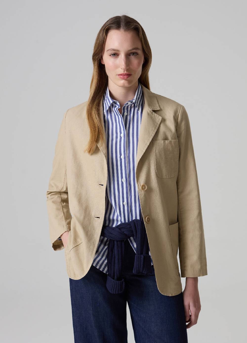 Ovs Blazer monopetto in lino e cotone