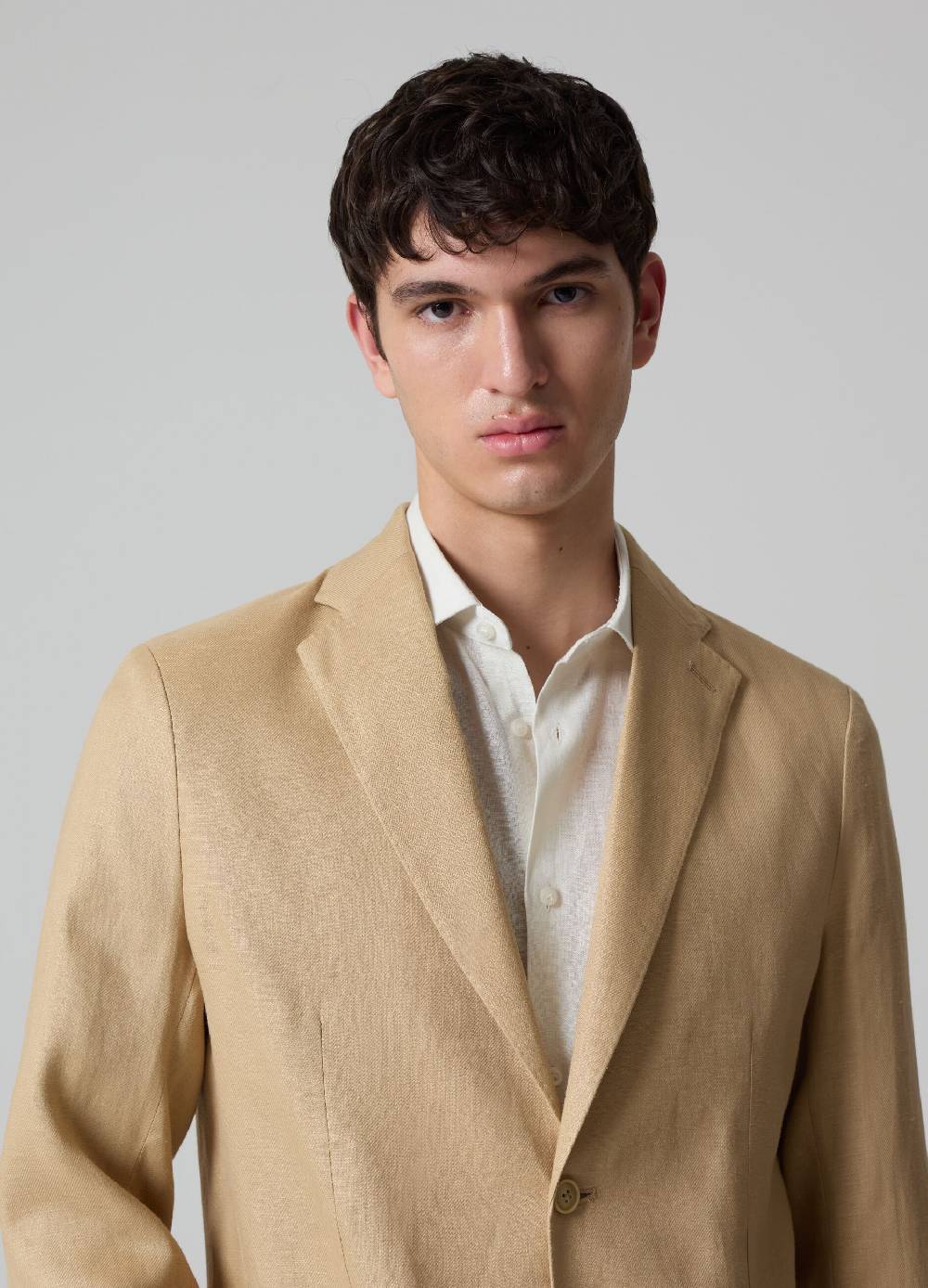 Ovs Blazer Monopetto In Lino PIOMBO