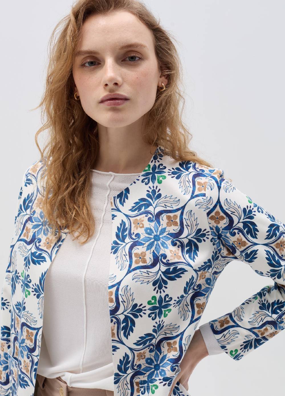 Ovs Blazer Monopetto In Tweed Fantasia Check