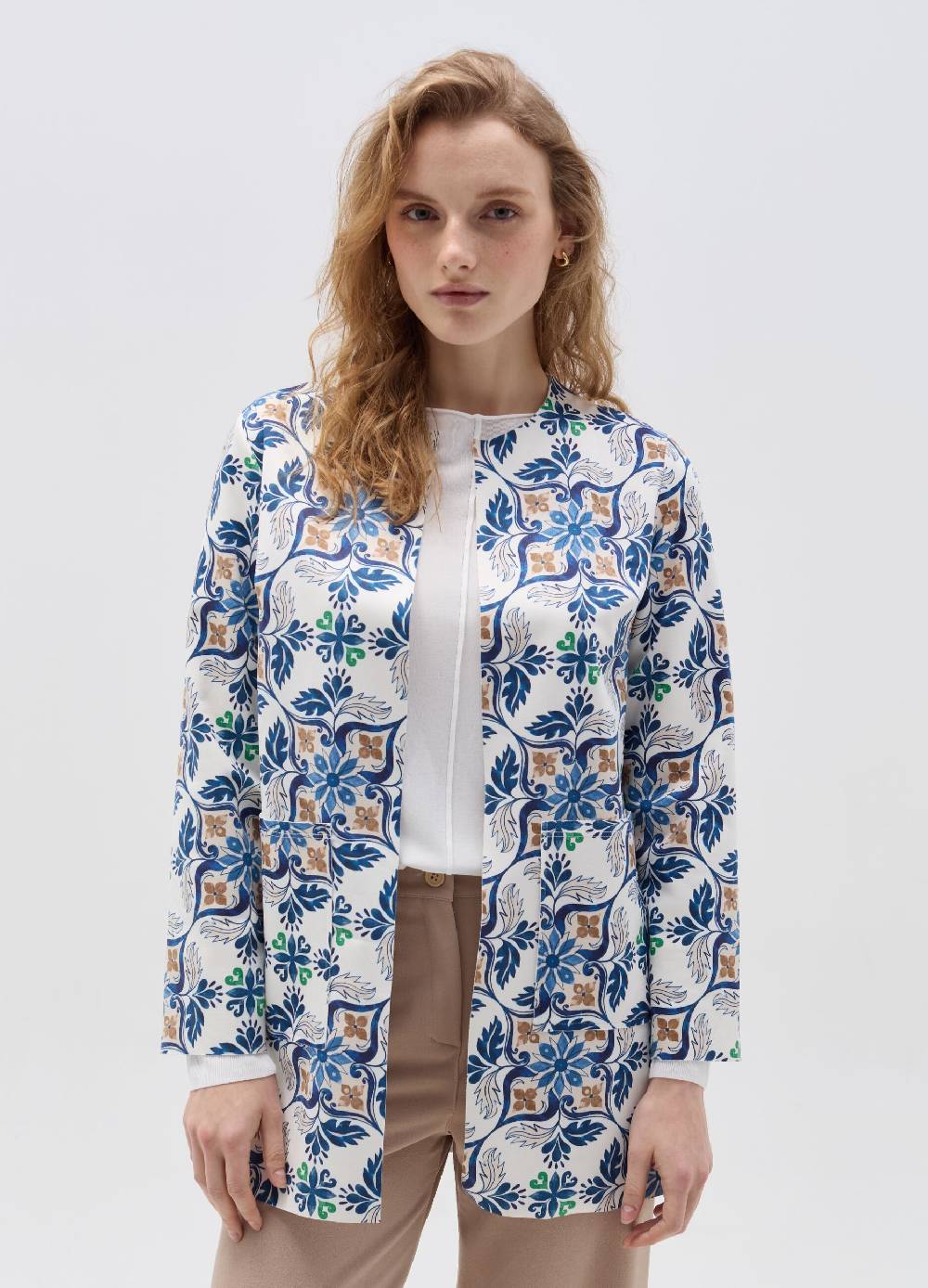 Ovs Blazer monopetto in tweed fantasia check