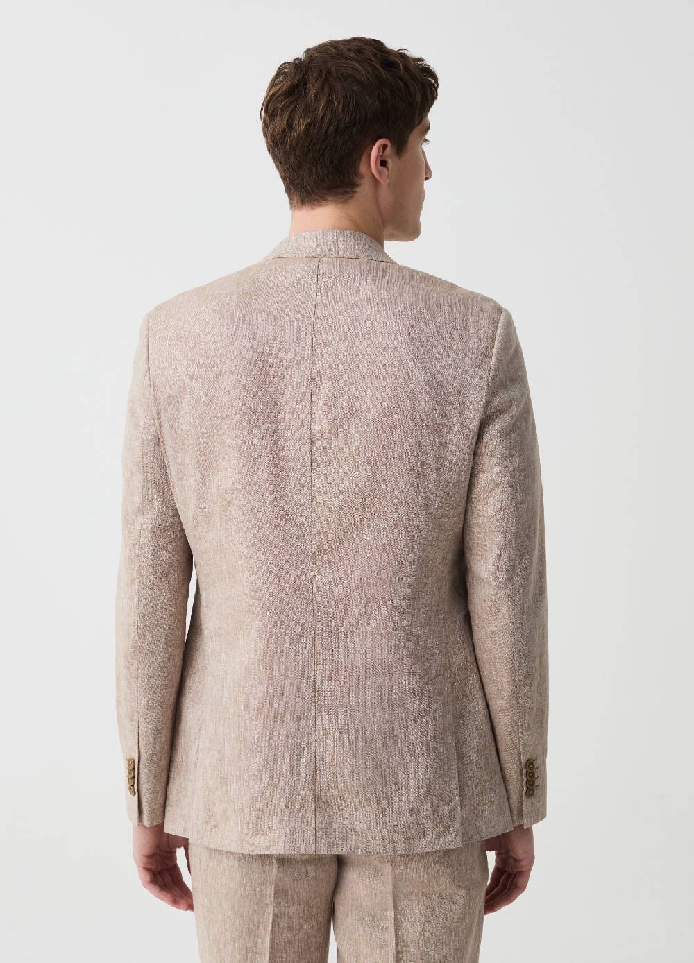 Ovs Blazer Monopetto Slim Fit In Lino