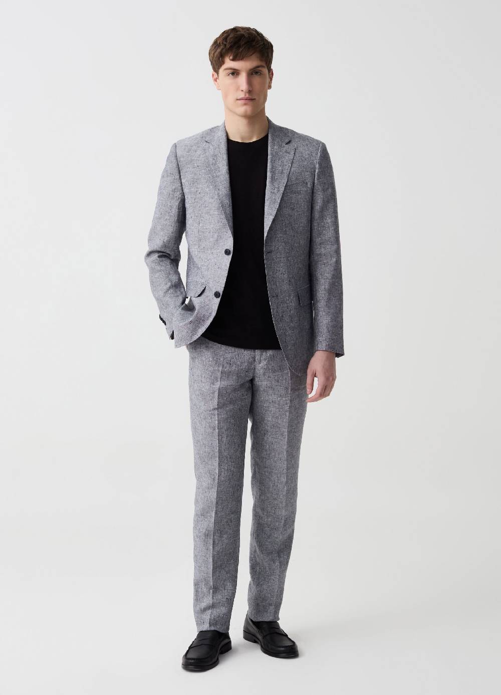 Ovs Blazer Monopetto Slim Fit In Lino