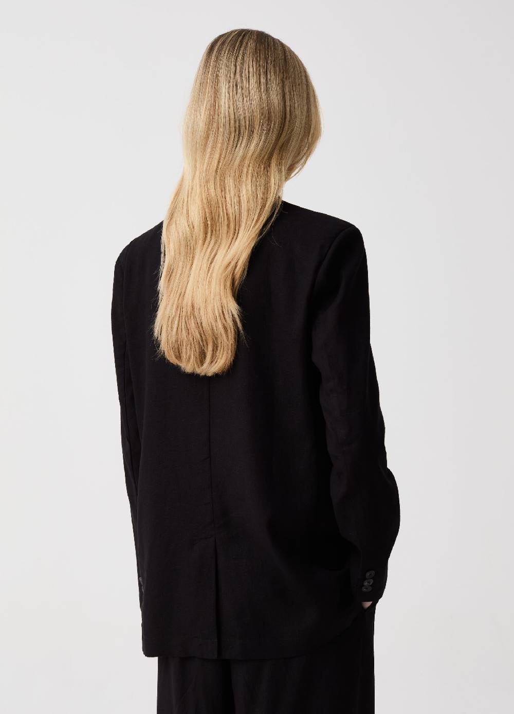 Ovs Blazer Relaxed Fit In Lino E Viscosa