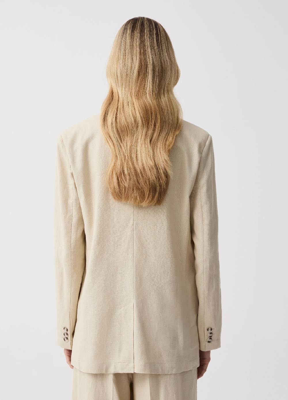 Ovs Blazer Relaxed Fit In Lino E Viscosa