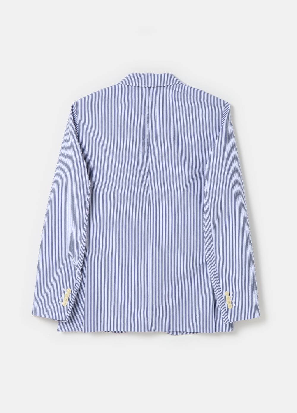 Ovs Blazer Slim Fit A Righe In Misto Cotone