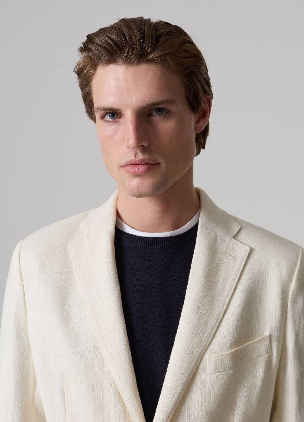 Ovs Blazer Slim Fit In Puro Lino