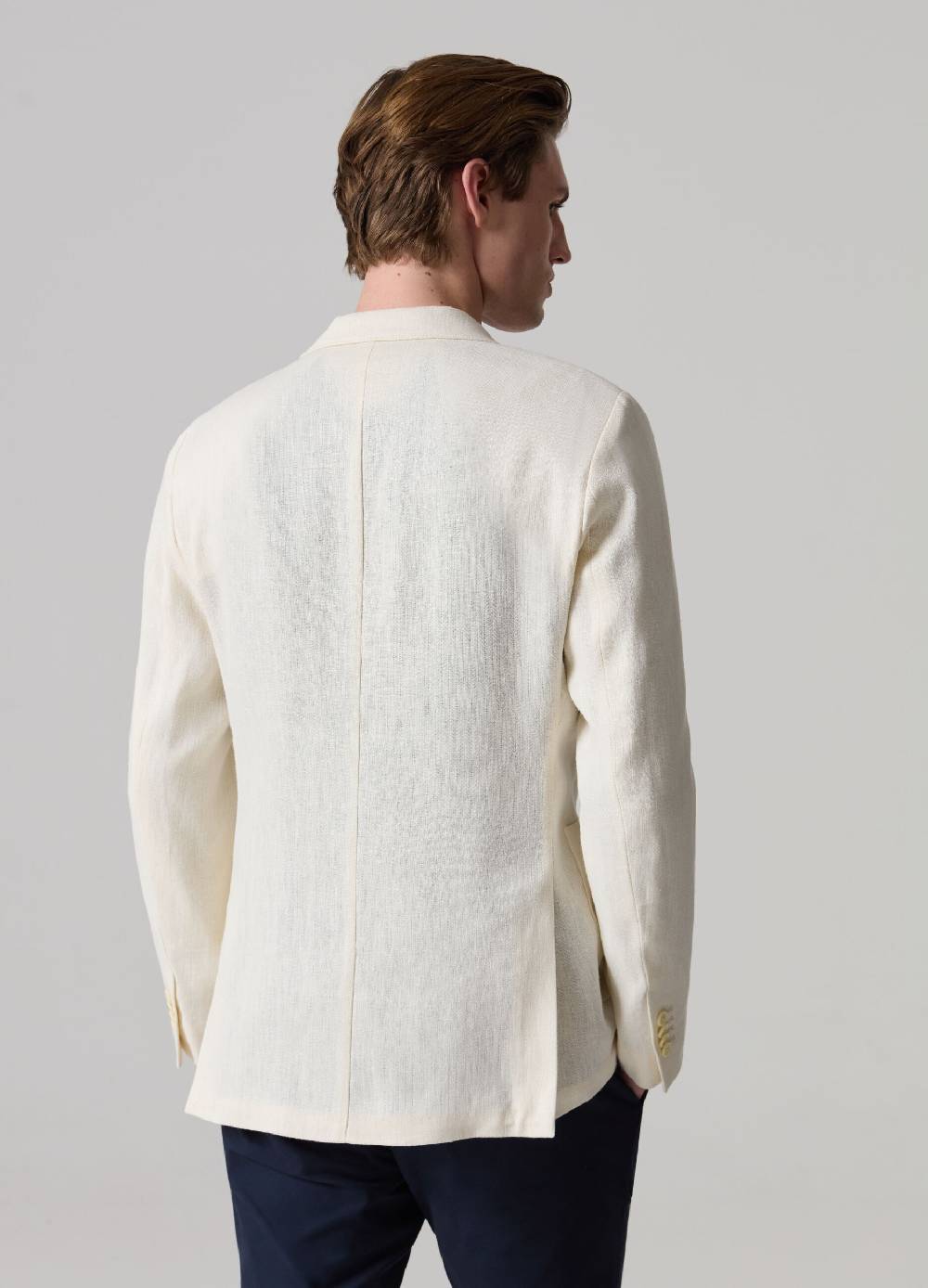Ovs Blazer Slim Fit In Puro Lino