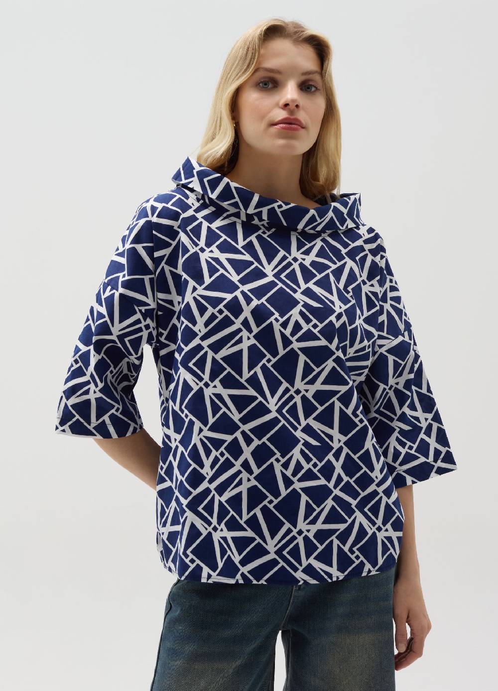 Ovs Blusa con collo risvoltato fantasia