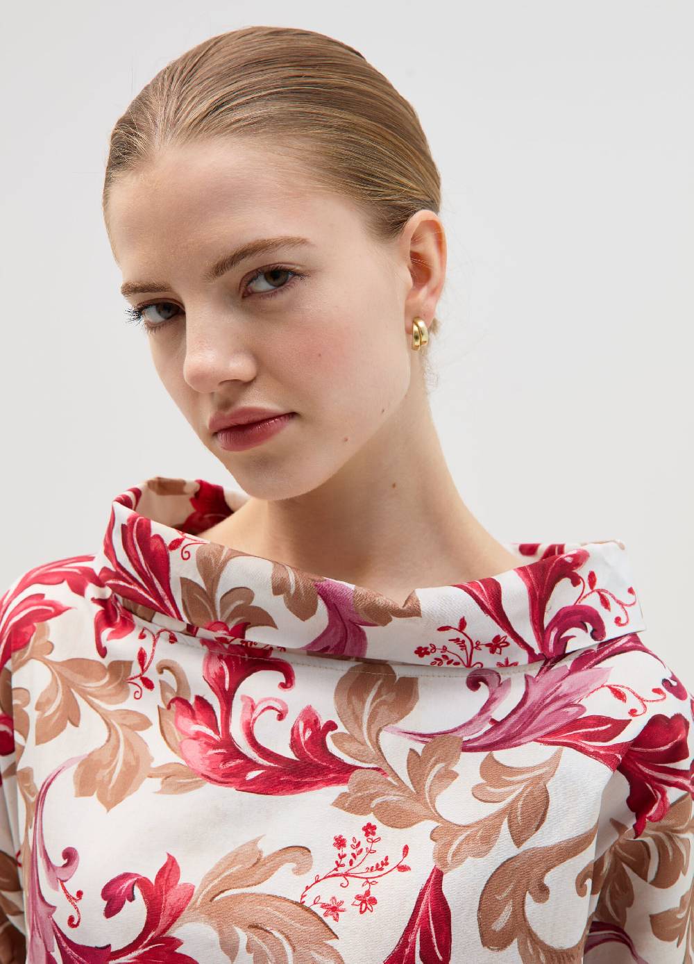 Ovs Blusa Con Collo Risvoltato Stampa Fantasia