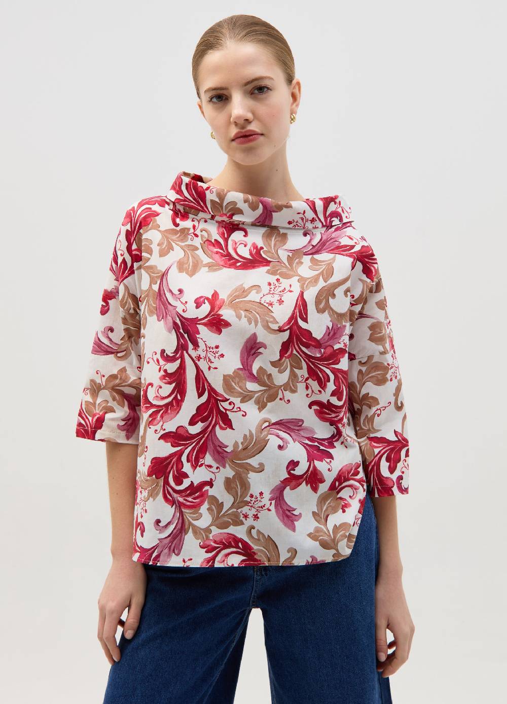 Ovs Blusa con collo risvoltato stampa fantasia