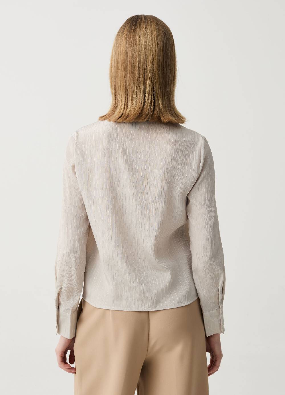 Ovs Blusa Con Disegno Laminato A Righe