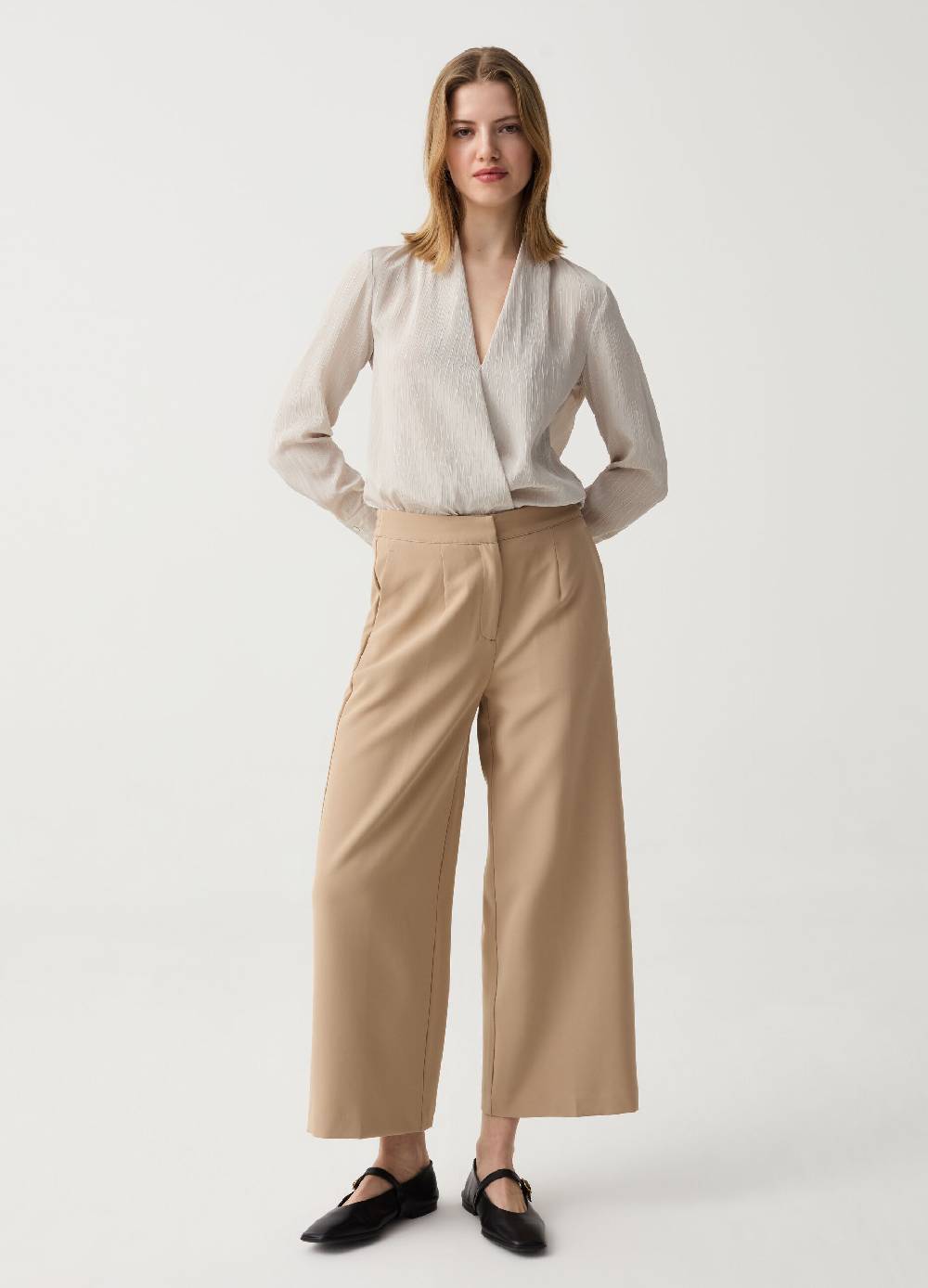 Ovs Blusa Con Disegno Laminato A Righe