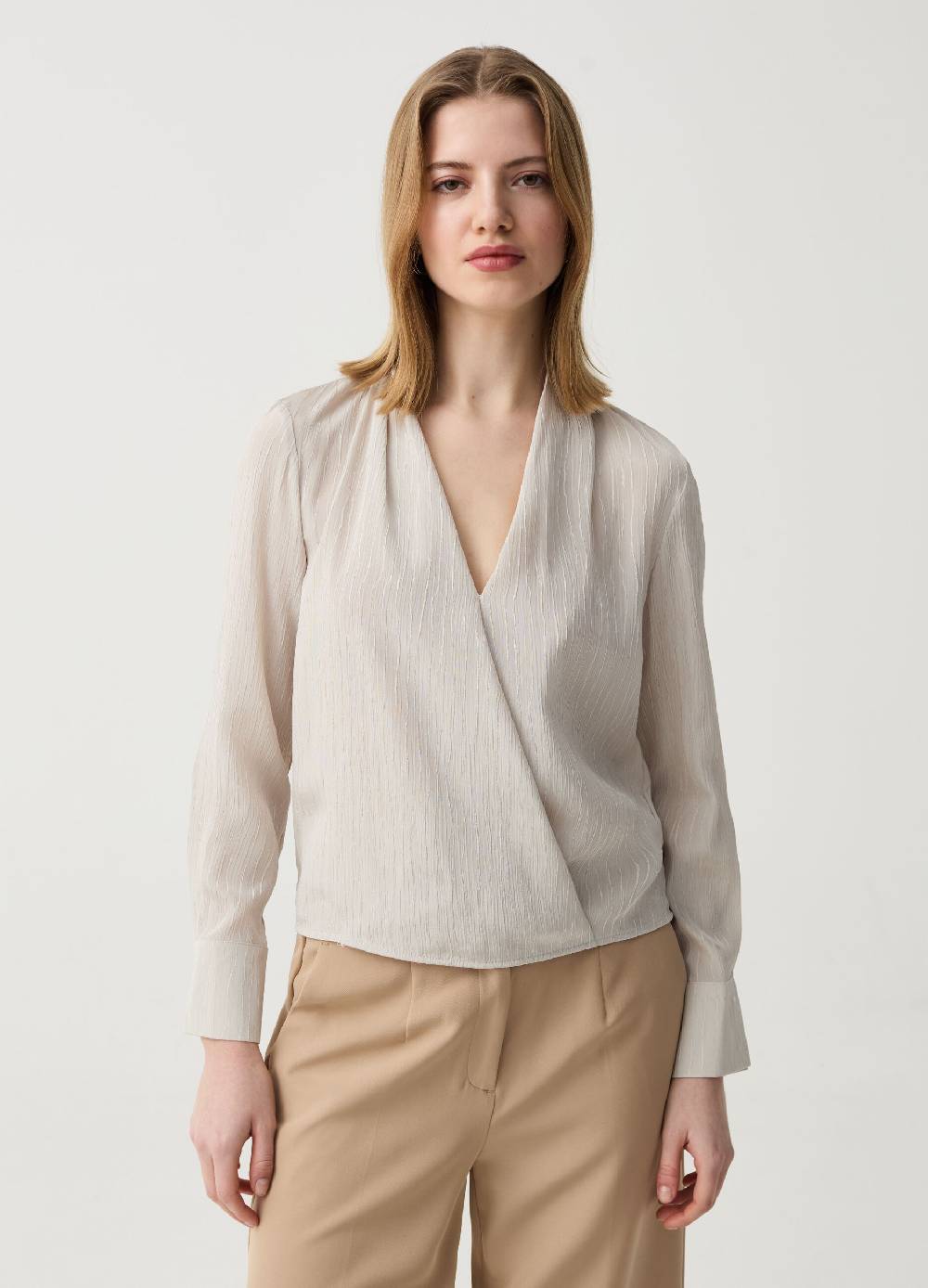 Ovs Blusa con disegno laminato a righe