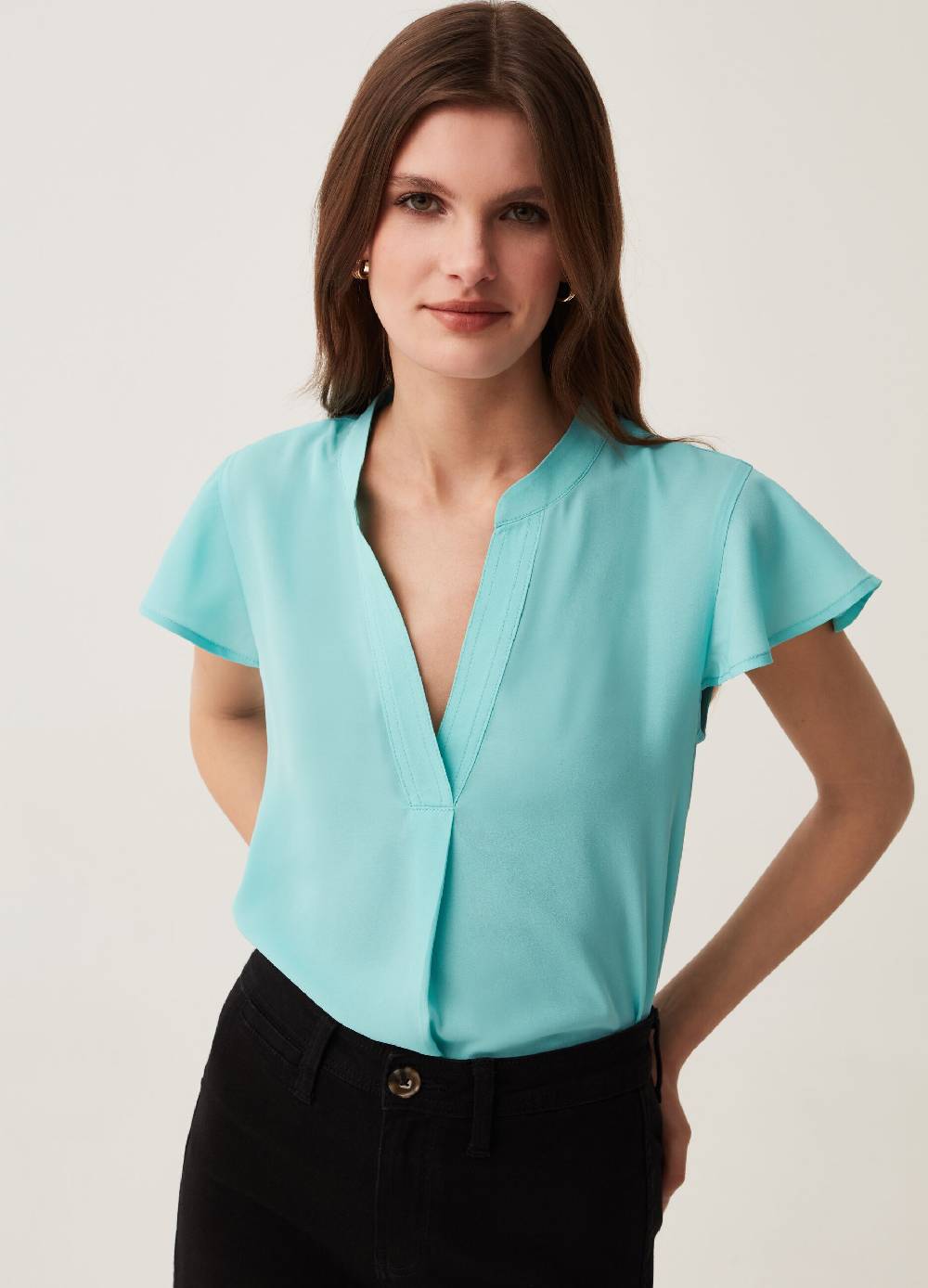Ovs Blusa con maniche a farfalla