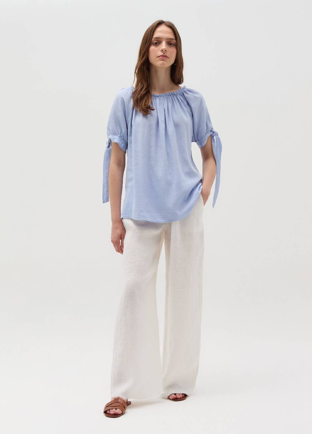 Ovs Blusa con maniche raglan e nodo