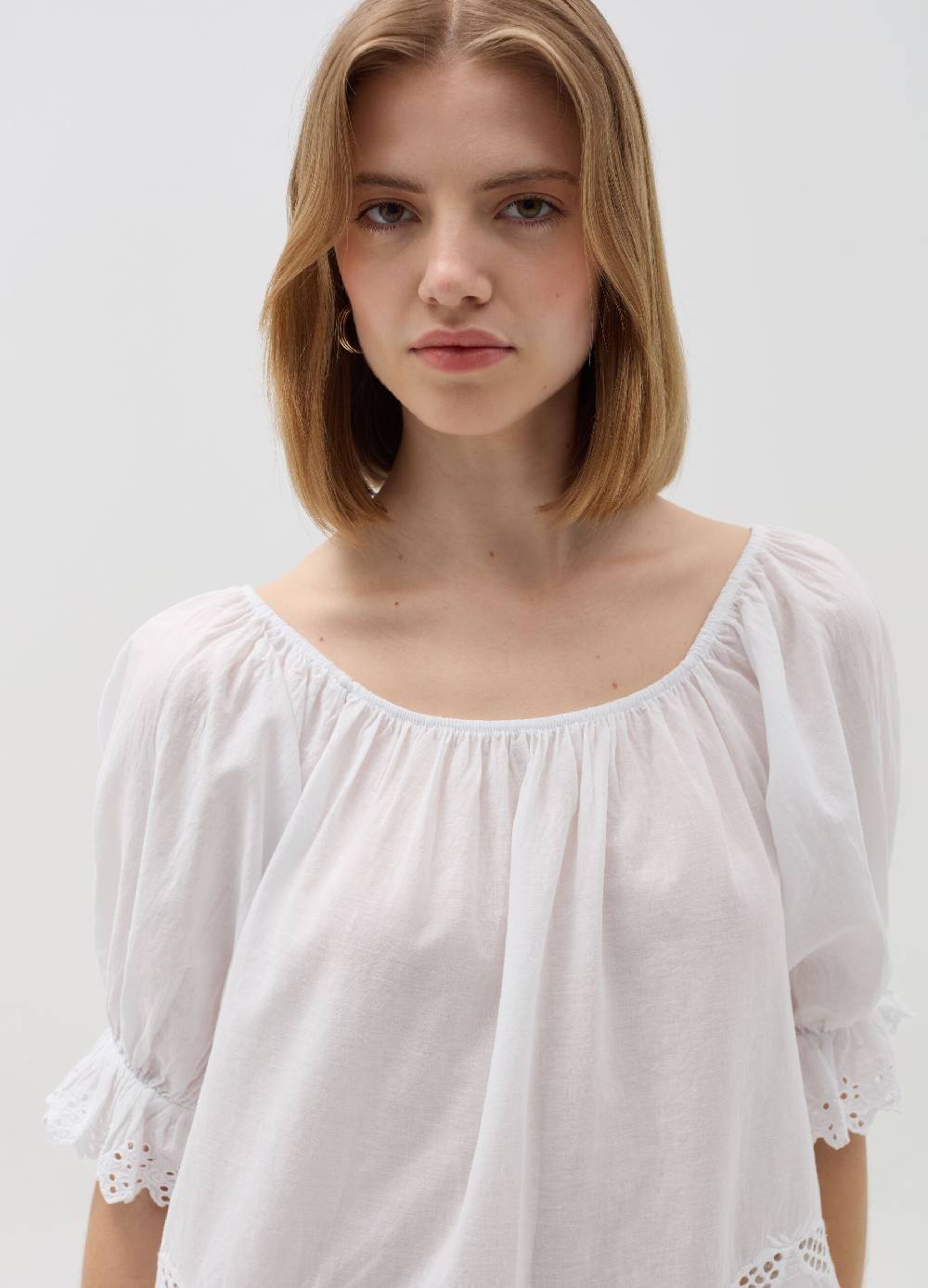 Ovs Blusa con ricami e dettagli traforati