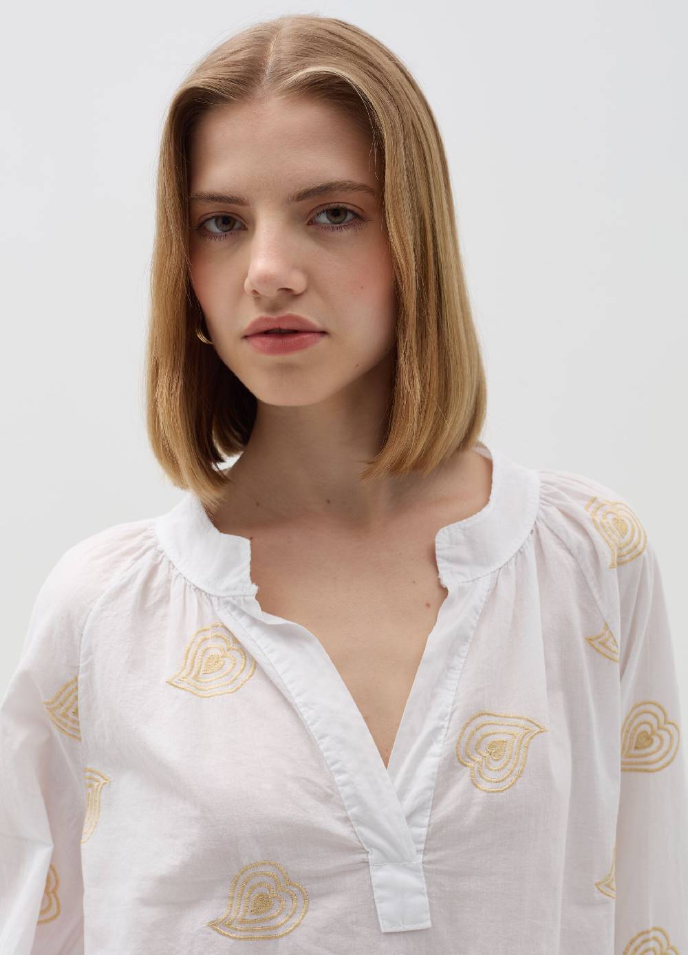 Ovs Blusa Con Ricamo Foliage In Lurex