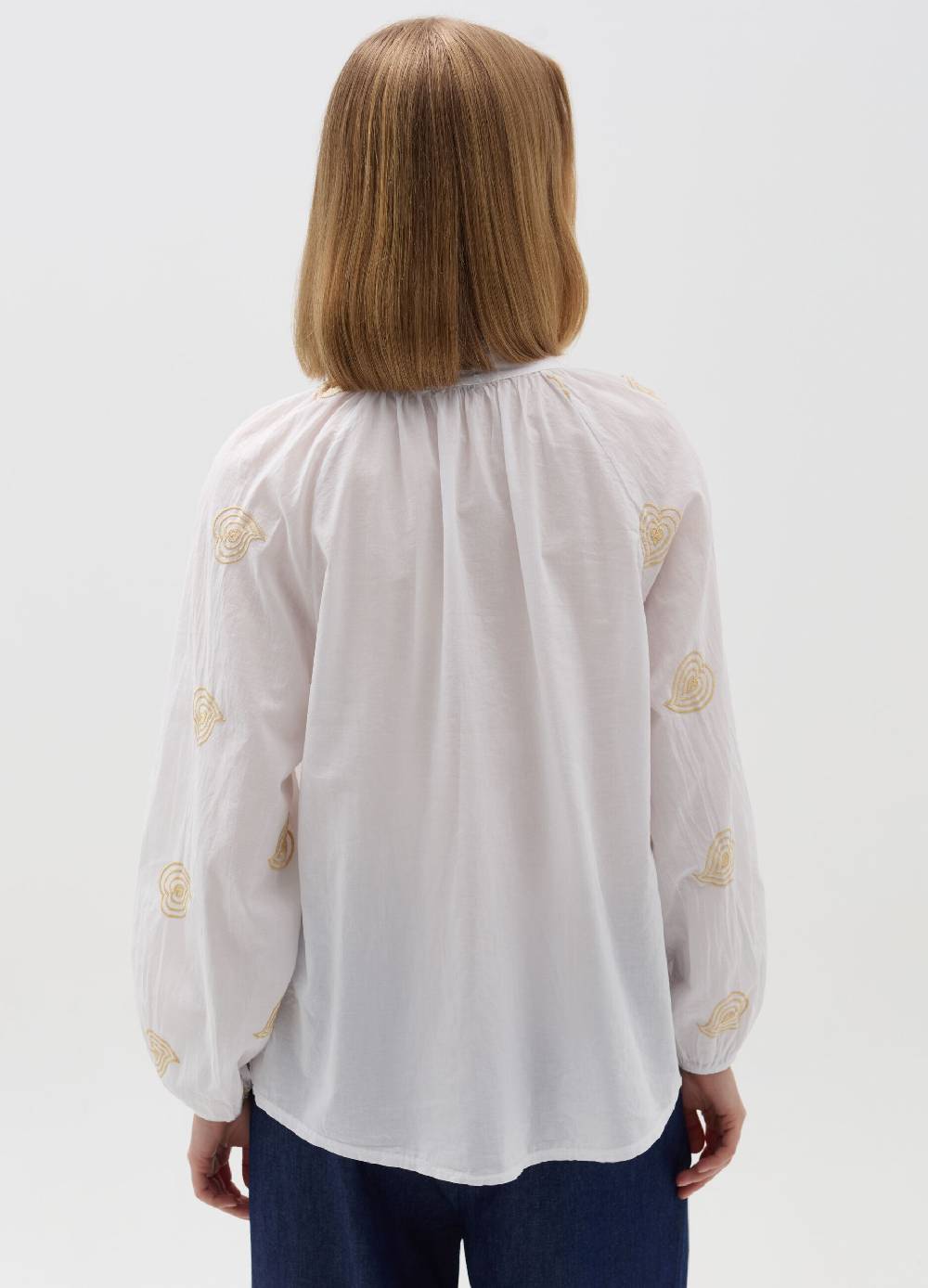 Ovs Blusa Con Ricamo Foliage In Lurex