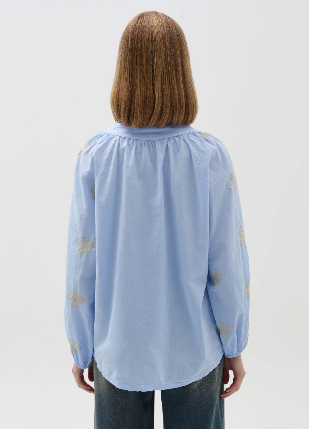 Ovs Blusa Con Ricamo Foliage In Lurex