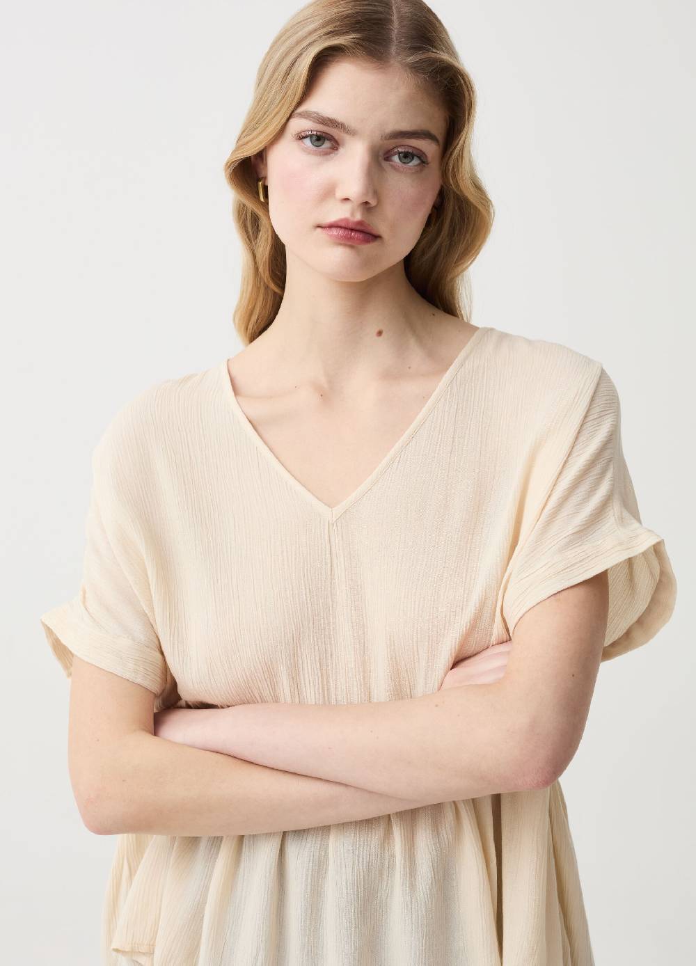 Ovs Blusa Con Scollo A V E Balza