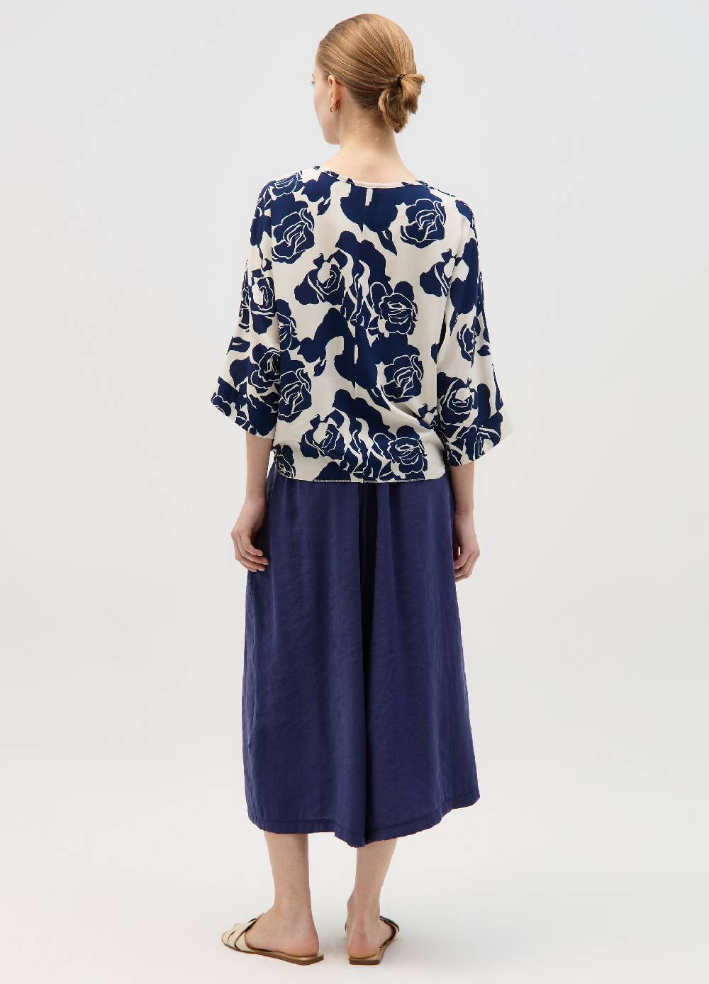 Ovs Blusa Con Stampa Rose E Nodo