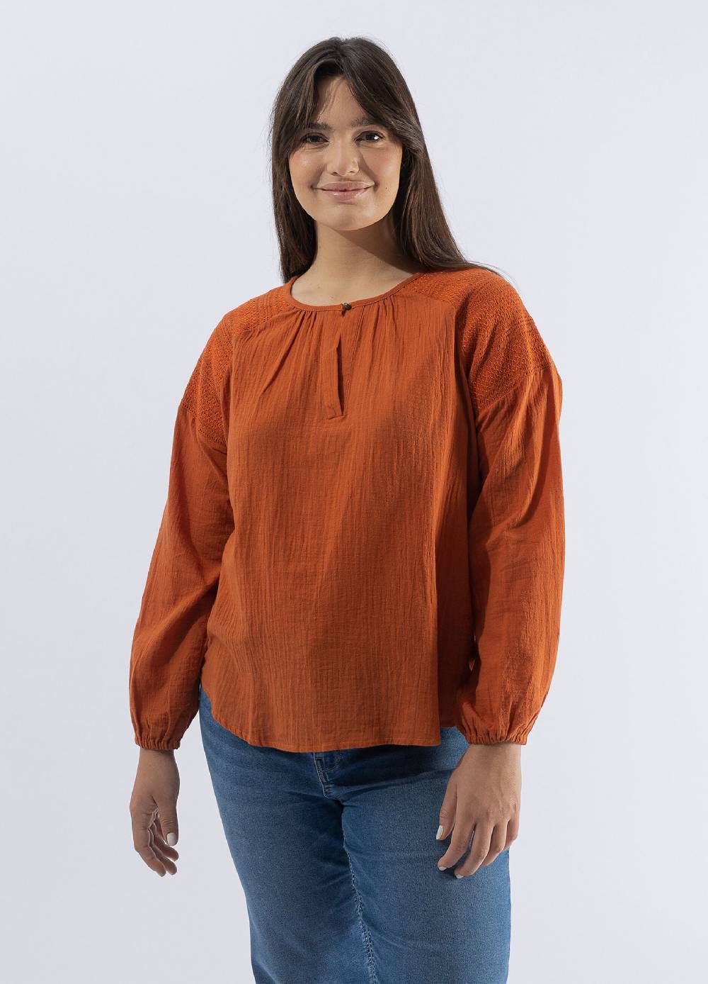 Ovs Blusa effetto crinkle con maniche raglan Curvy