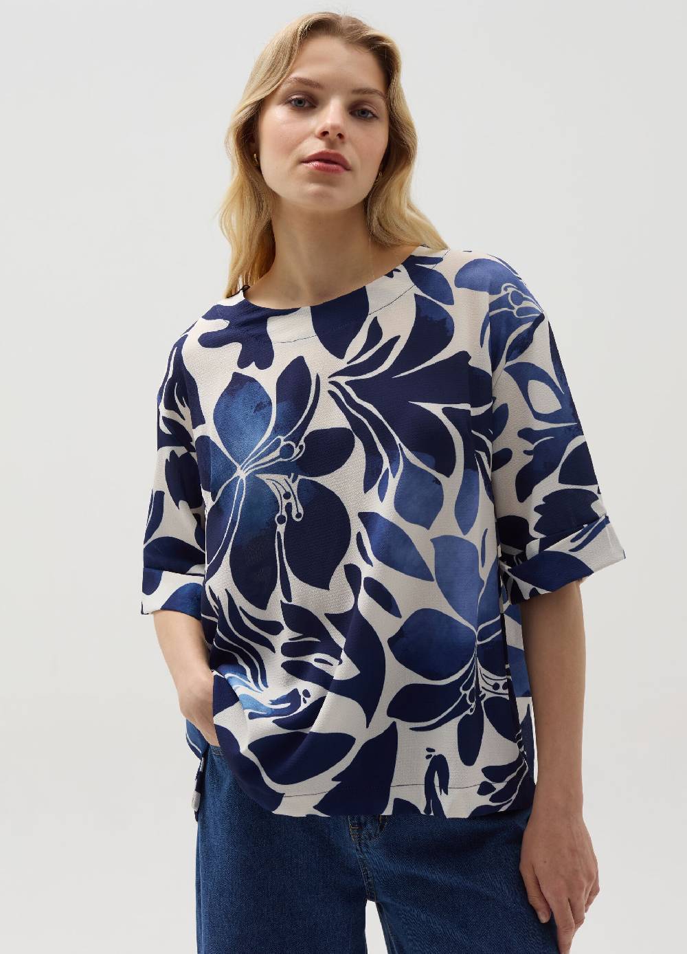 Ovs Blusa floreale con maniche a kimono