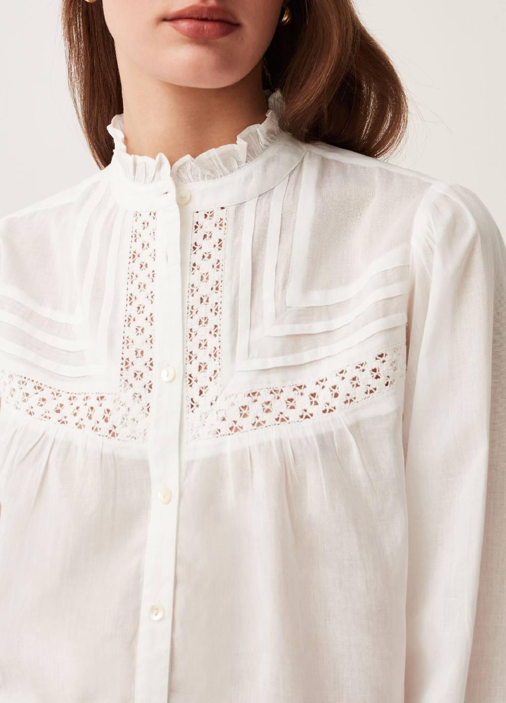 Ovs Blusa In Cotone Con Inserto Crochet