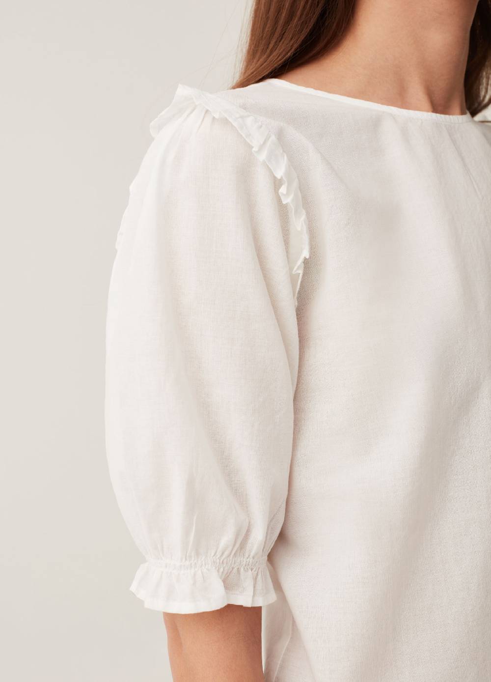 Ovs Blusa In Cotone Con Rouches