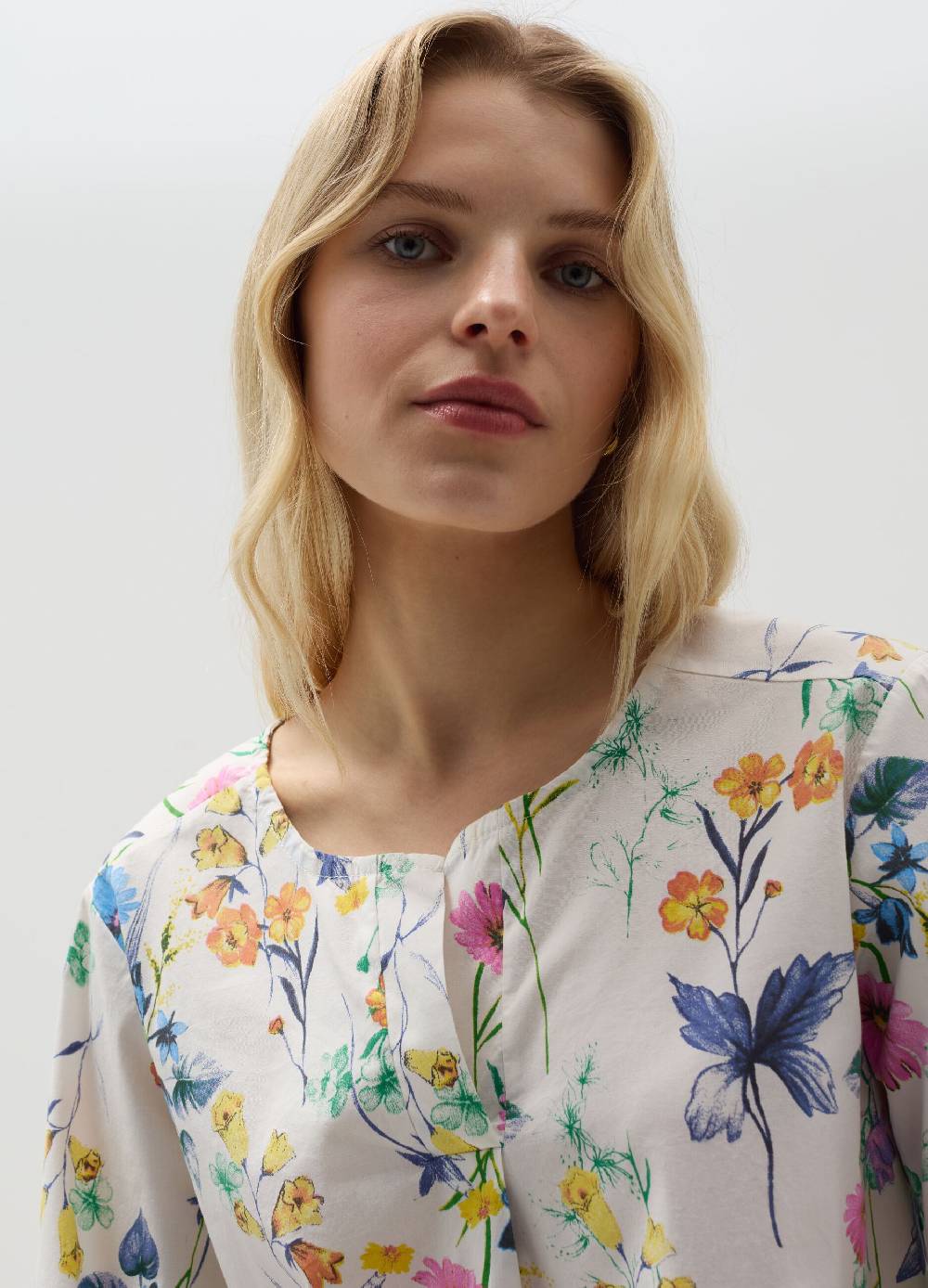 Ovs Blusa in cotone stretch floreale