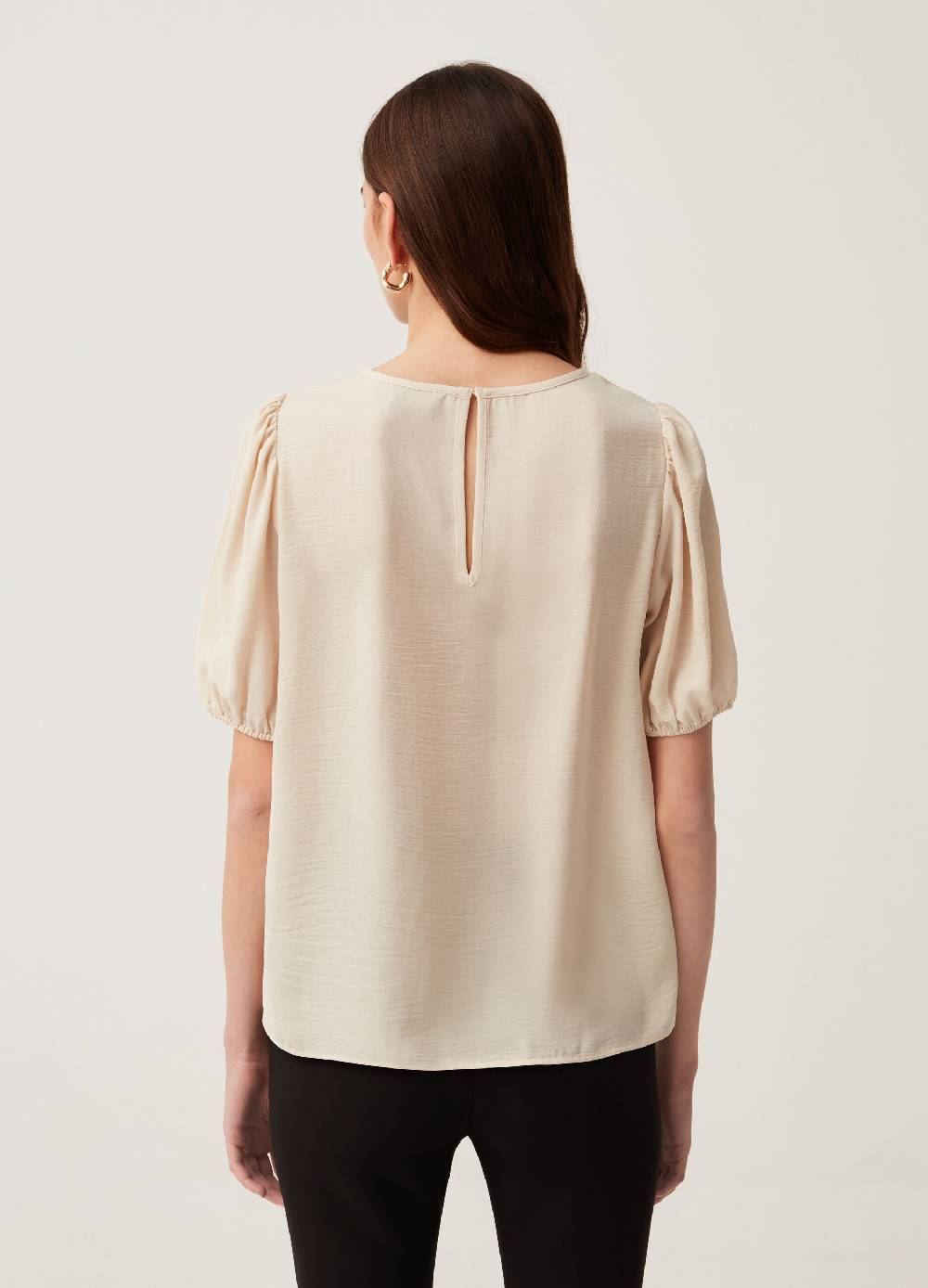 Ovs Blusa In Crêpe Con Maniche A Palloncino