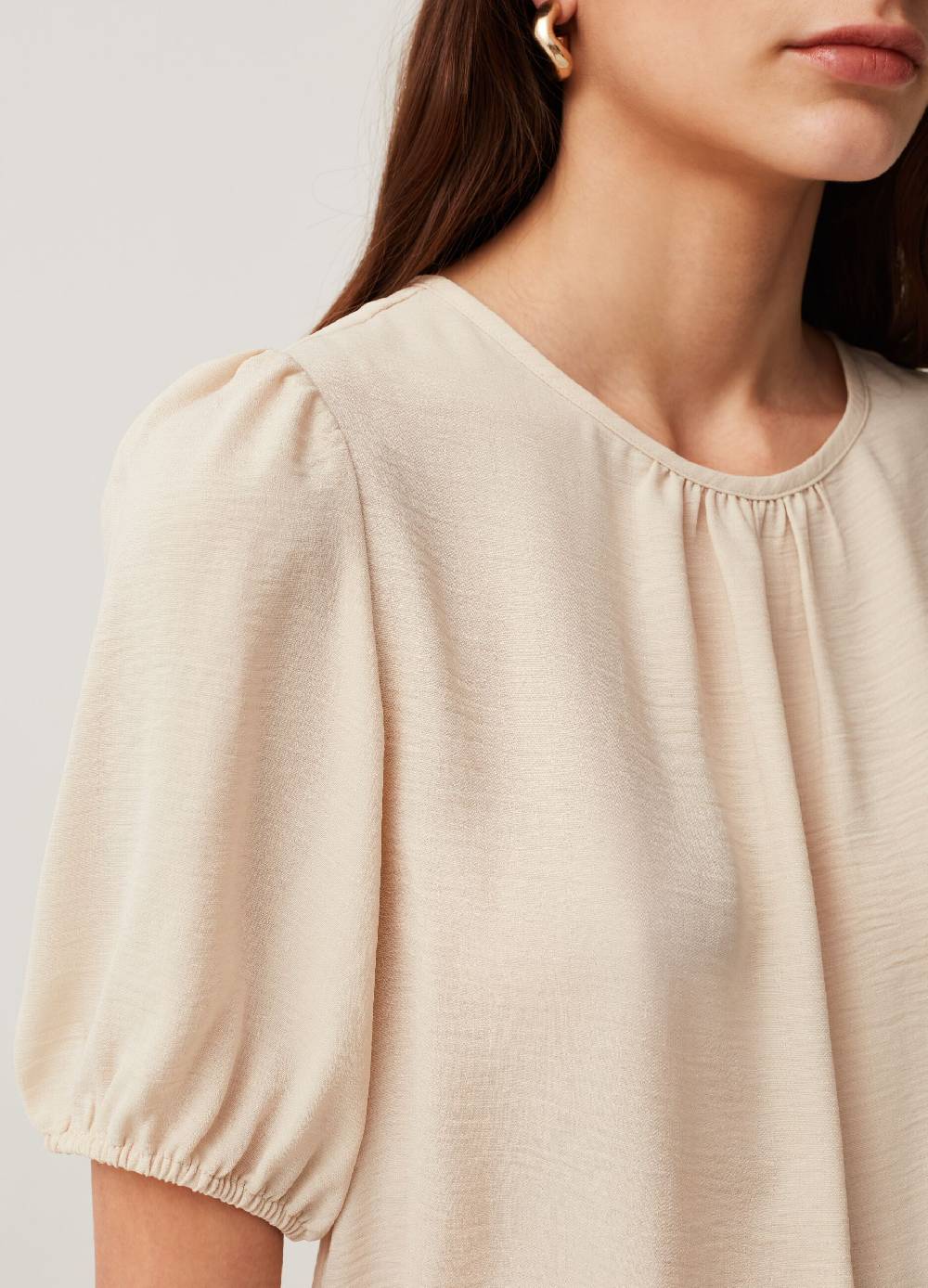 Ovs Blusa In Crêpe Con Maniche A Palloncino