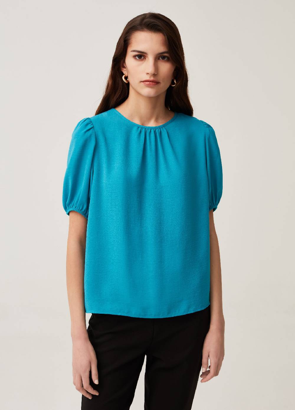 Ovs Blusa In Crêpe Con Maniche A Palloncino