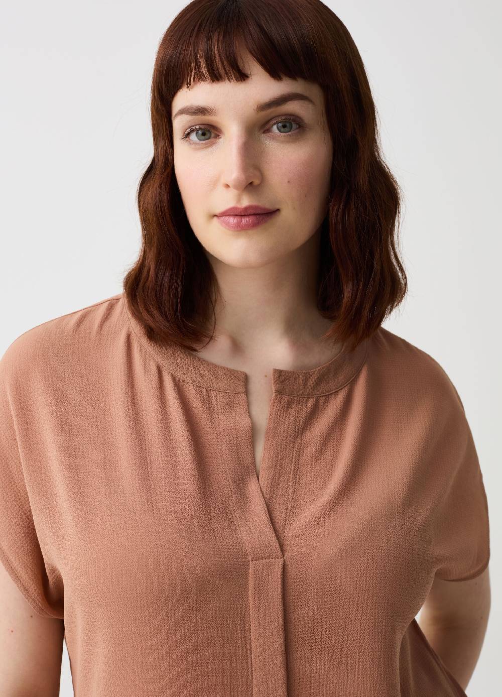 Ovs Blusa In Crêpe Con Pince Curvy