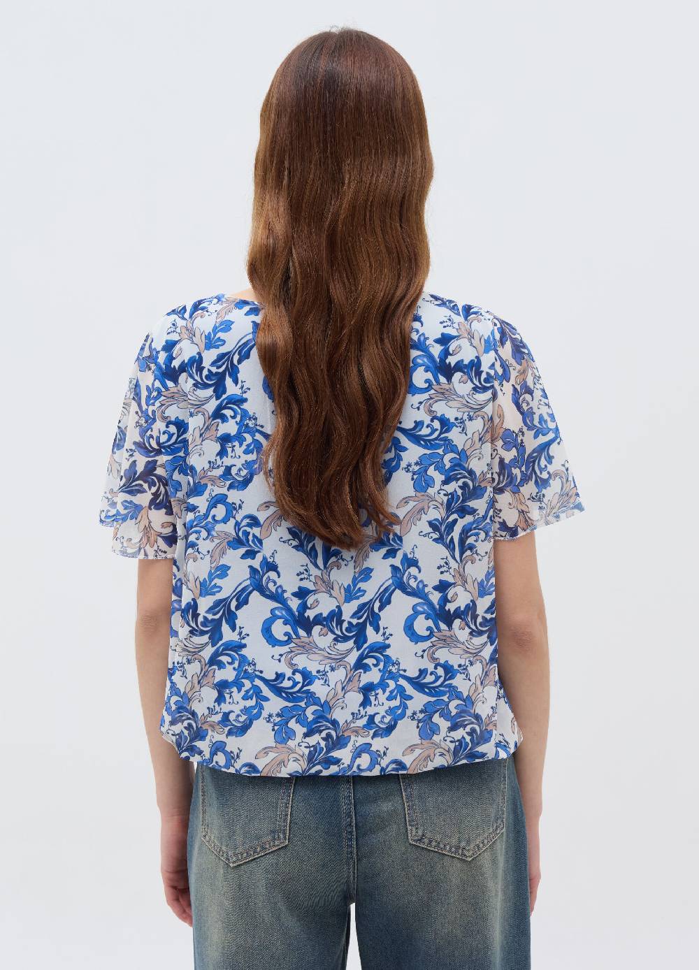 Ovs Blusa In Fantasia Con Maniche Ad Aletta