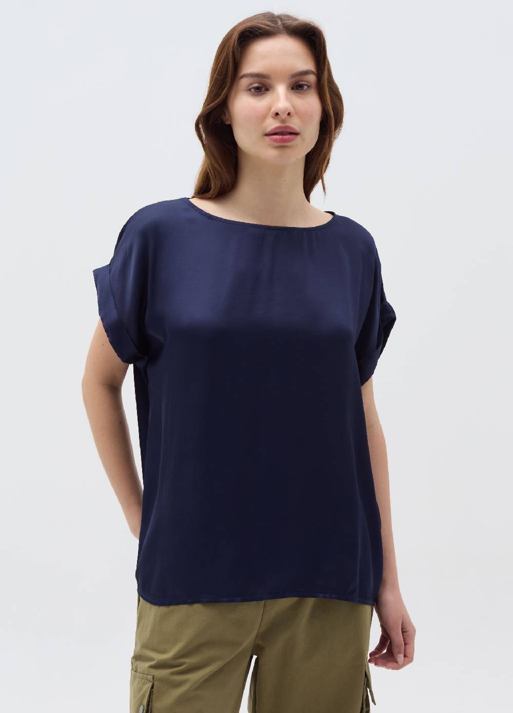 Ovs Blusa In Satin Con Risvolti