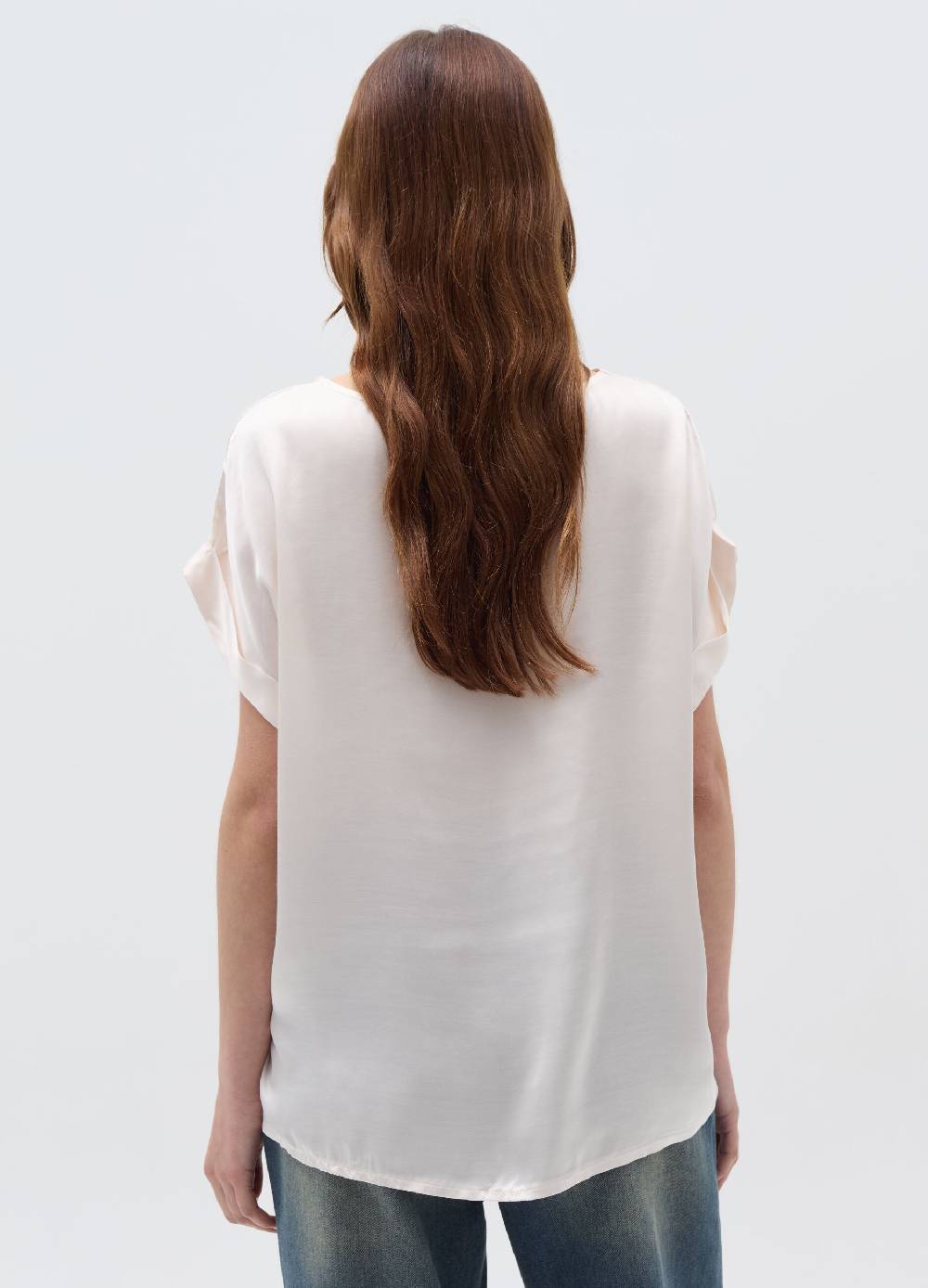 Ovs Blusa In Satin Con Risvolti