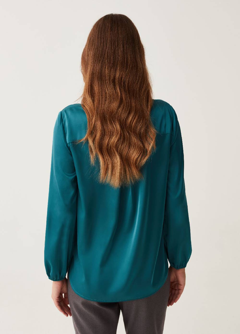 Ovs Blusa In Satin Con Scollo A V